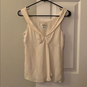 Talbots Cream Silk Tank Blouse Size 4